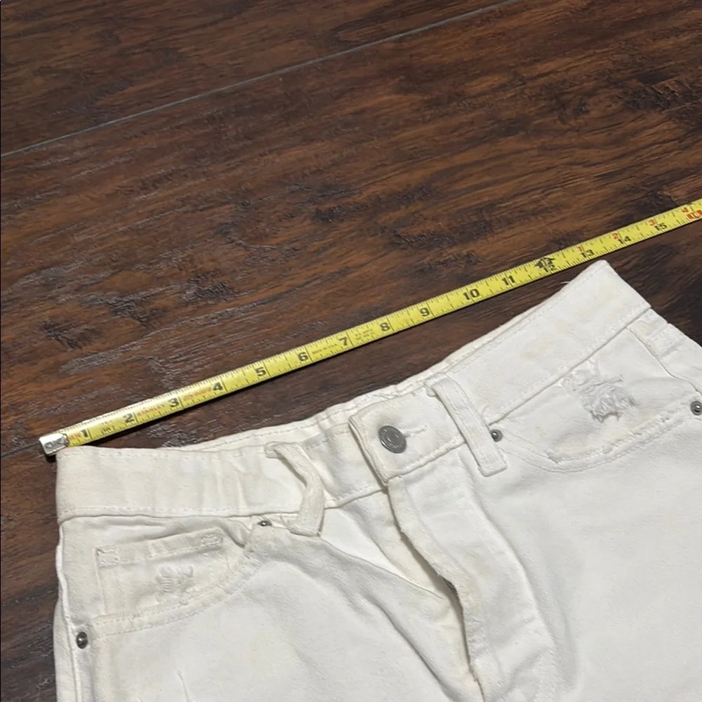 Wild Fable White Jean Shorts Distressed Frayed Hem